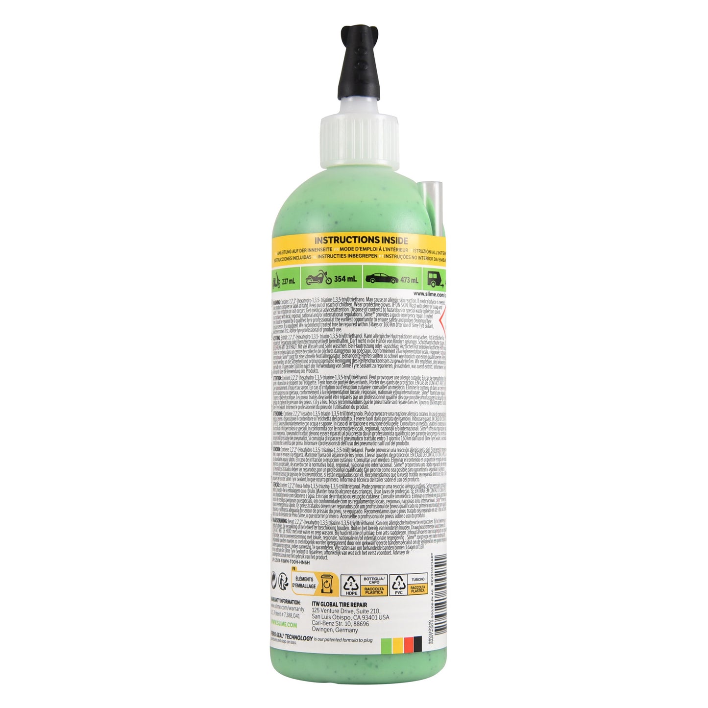 Slime noodreparatiemiddel 473 ml – voor snelle noodreparatie van autobanden