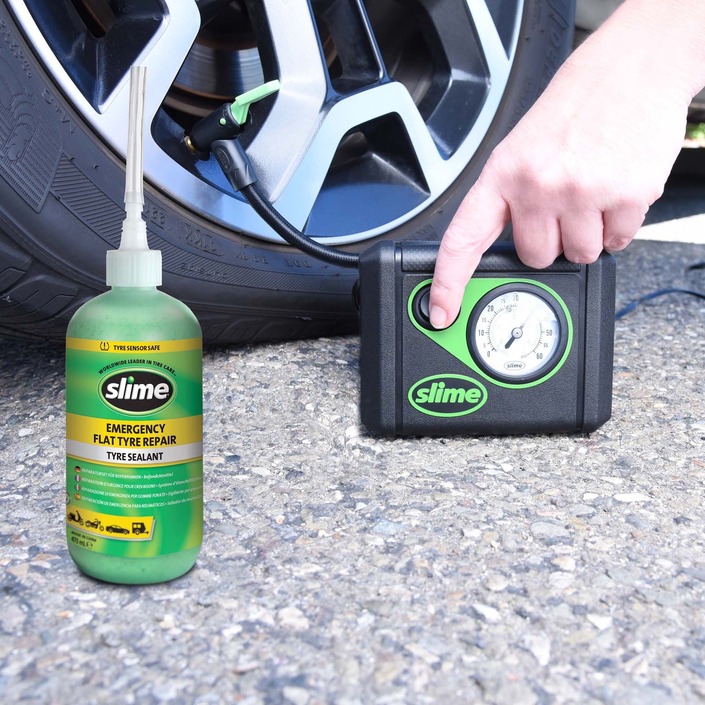 Slime Smart Repair noodreparatieset – met opbergtas, alternatief voor reservewiel