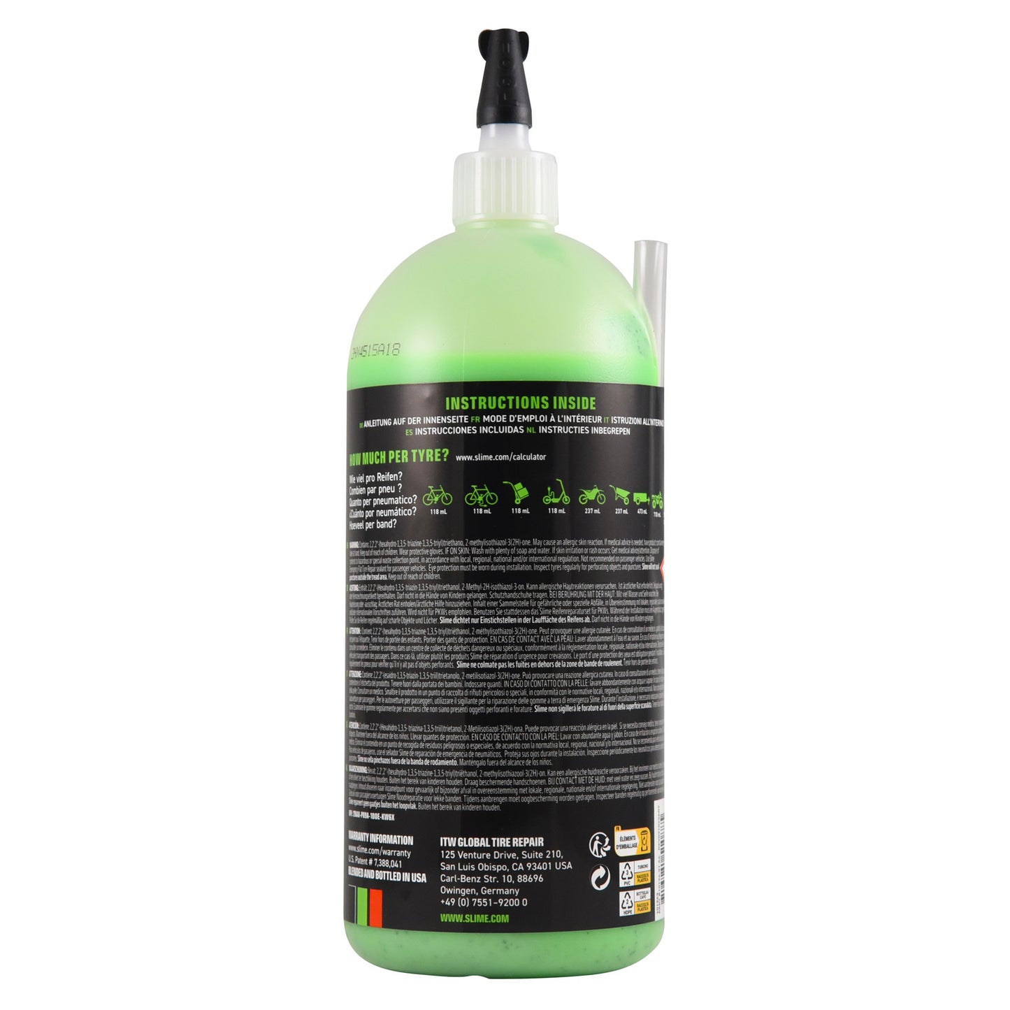 Slime 2-in-1 sealant 946 ml – voor tubeless én binnenbanden