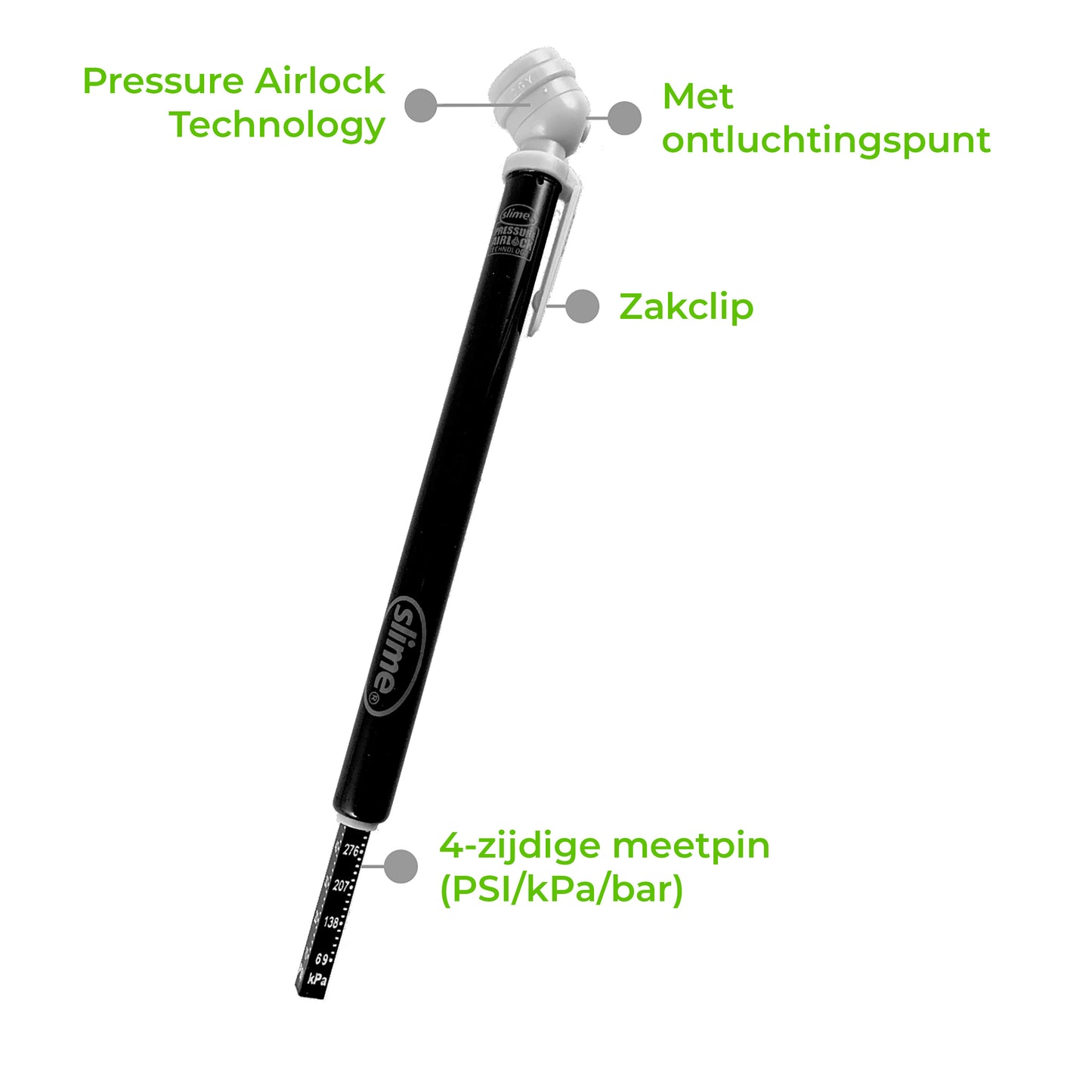 Slime bandenspanningsmeter – Penvormige bandendrukmeter