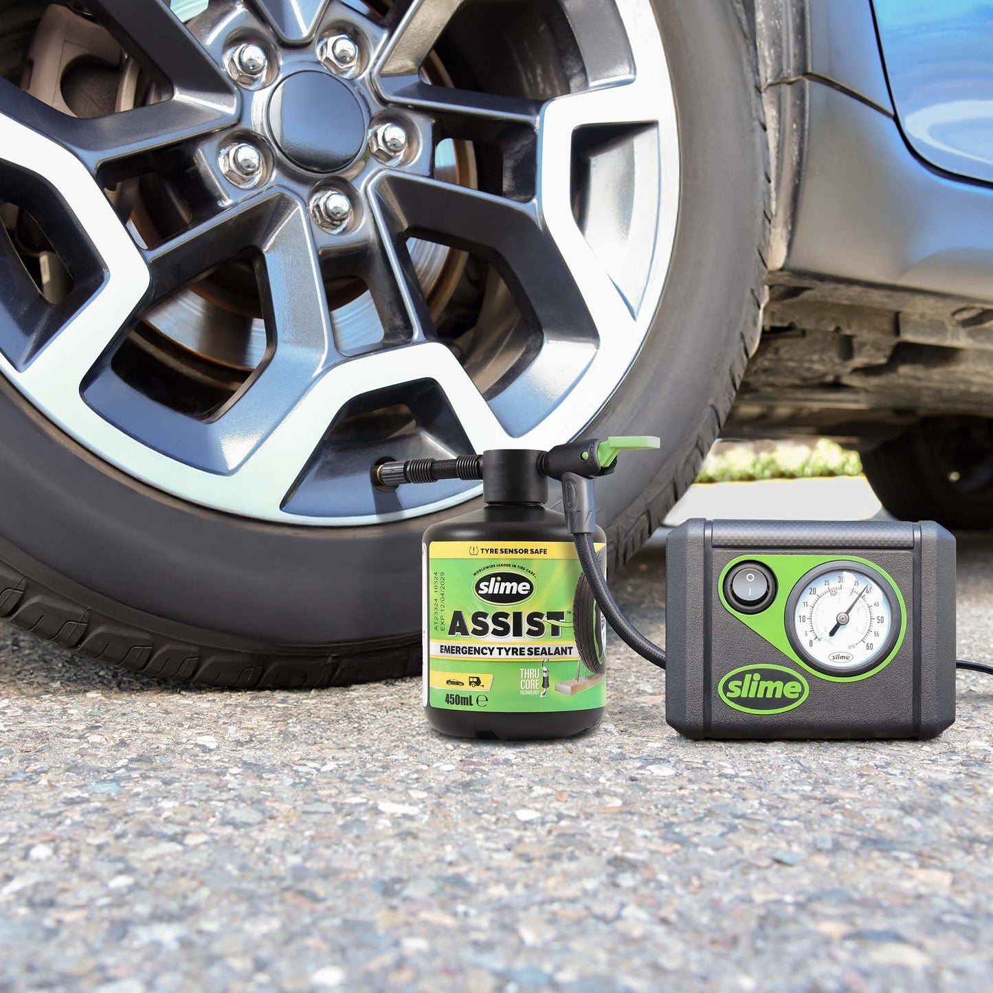 Slime Smart Repair Plus noodreparatieset – slim alternatief voor reservewiel