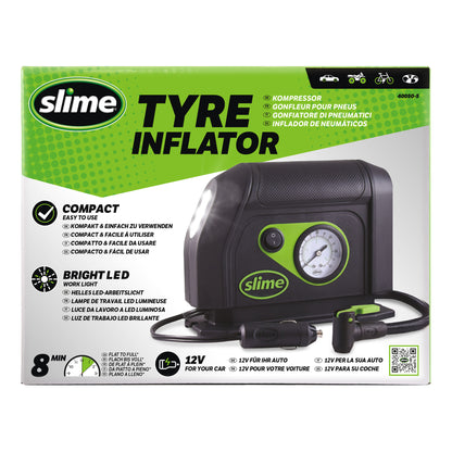 Slime compacte compressor met drukmeter en LED-licht