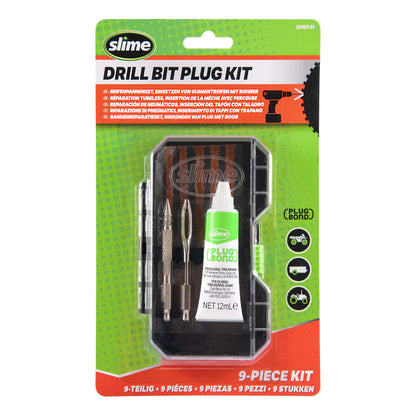 Slime Drill Bit Plug Kit met 5 reparatiekoorden en opbergdoos