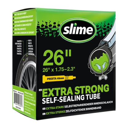 Slime binnenband 26 inch met Presta ventiel gevuld met anti-lek vloeistof